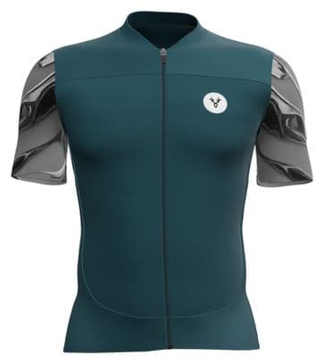 LeBram Ventoux Pétrole Short Sleeves Jersey Pelforth Blue