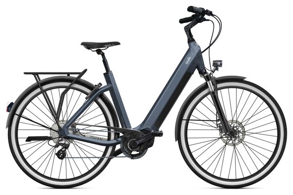 Electric City Bike O2 Feel iSwan City Boost 6.1 Univ Shimano Altus 8V 432 Wh 28'' Gris Anthracite