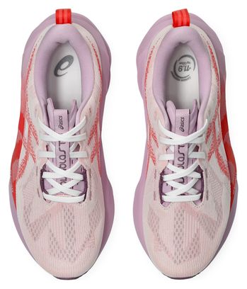 Chaussures Running Asics Novablast 5 Blanc/Corail/Violet Femme