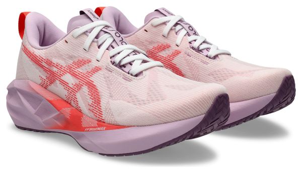 Chaussures Running Asics Novablast 5 Blanc/Corail/Violet Femme