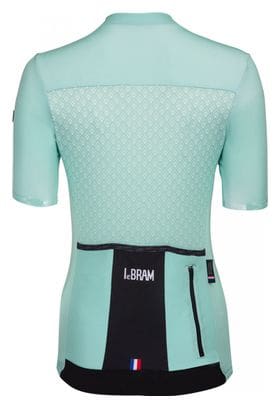 LeBram Damen Portillon Celeste / Green Tailored Fit Kurzarmtrikot