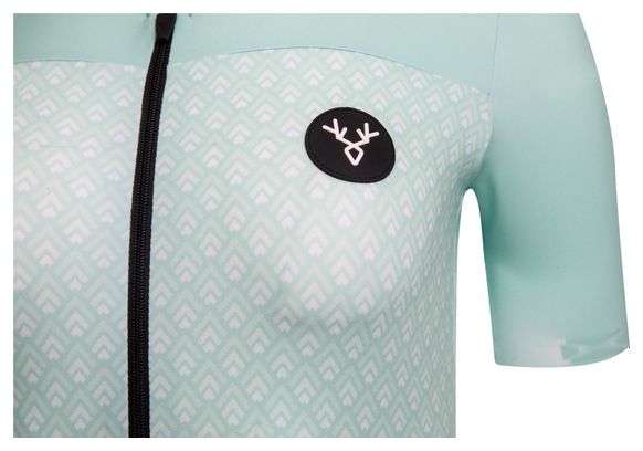LeBram Womens Portillon Celeste / Green Tailored Fit Maglia manica corta