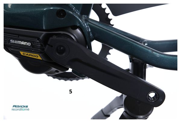 Vélo Cargo Longtail Électrique O2 Feel Equo Cargo Power 4.2 Shimano Deore 10V 720 Wh 20/26'' Vert Émeraude - Produit Reconditionné / Bon État