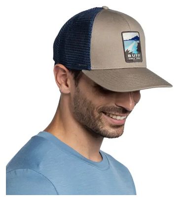 Casquette Buff Explore Trucker Cap Kaki Bleu