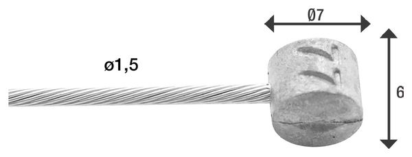 Elvedes Bremskabel Ø1,5mm 2000 mm (x100)