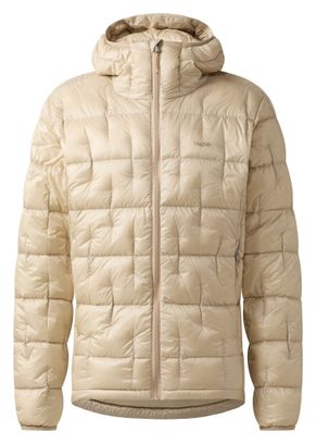 Giacca con cappuccio Haglöfs Hede Down Beige da uomo