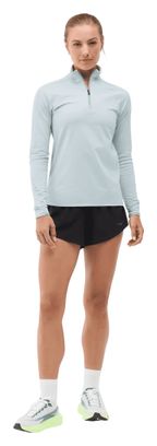 Maglia con zip 1/4 Hoka GlideTech Blu Donna