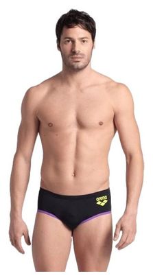 Slip de Bain Arena One Big Logo Noir Violet Homme