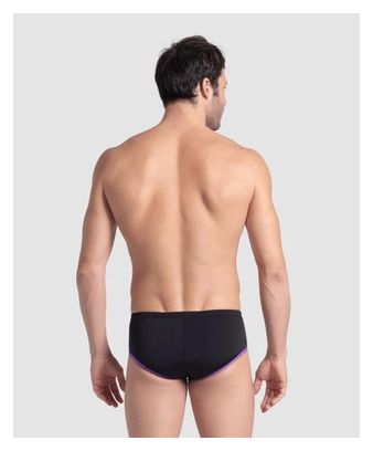 Slip de Bain Arena One Big Logo Noir Violet Homme