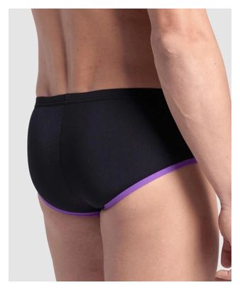 Slip de Bain Arena One Big Logo Noir Violet Homme