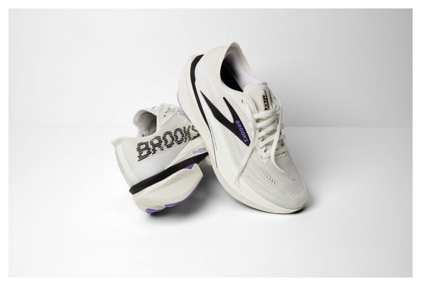 Zapatillas de running Brooks Hyperion Max 4 blancas/moradas para hombre