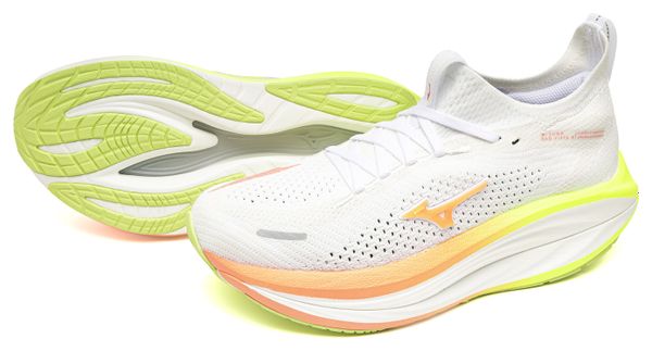 Zapatillas de running Mizuno Neo Vista 3 blancas/naranjas para mujer