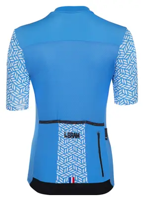 LeBram Aspin Womens Short Sleeve Jersey Azure Blue Tailored Fit