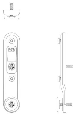 Quad Lock-adapter voor bidonhouder, zwart