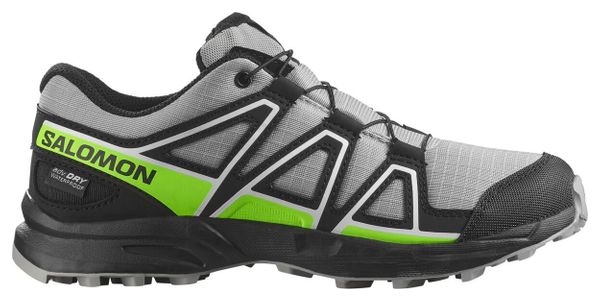 Zapatillas Trail Salomon Speedcross Impermeables Gris/Verde Niño