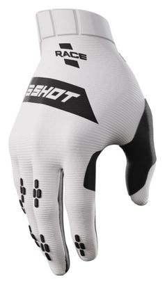 Shot Race Adult Gloves White