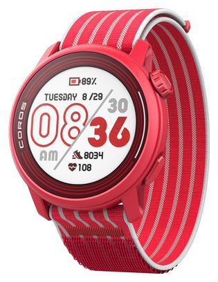 Coros Pace 3 GPS Watch Red Nylon Strap Track Edition