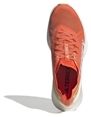 Trail Shoes adidas Terrex Agravic Speed Ultra Orange Blanc Homme