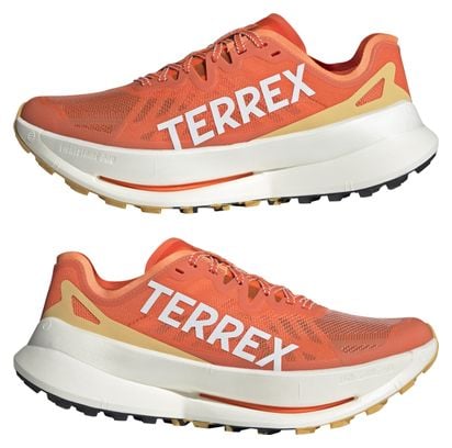 Trail Shoes adidas Terrex Agravic Speed Ultra Orange Blanc Homme