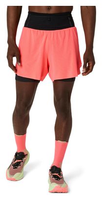Men's Red Asics Fujitrail Elite Shorts