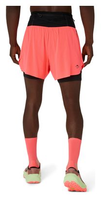 Men's Red Asics Fujitrail Elite Shorts