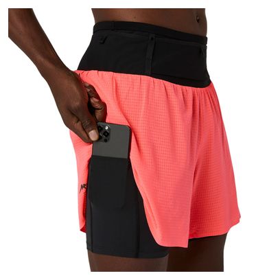 Men's Red Asics Fujitrail Elite Shorts