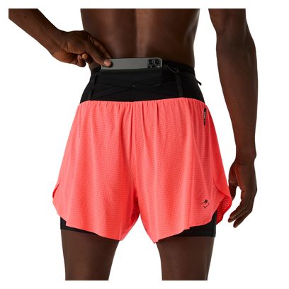 Men's Red Asics Fujitrail Elite Shorts
