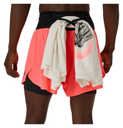 Men's Red Asics Fujitrail Elite Shorts