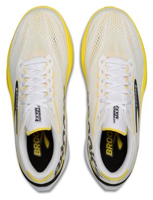 Brooks Hyperion Max 4 Running Shoes, White/Yellow, Men's