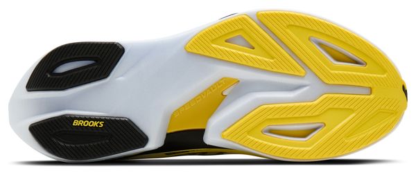 Brooks Hyperion Max 4 Running Shoes, White/Yellow, Men's