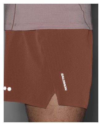 Salomon Sense Aero Stow 5-inch Shorts, Brown, Men's