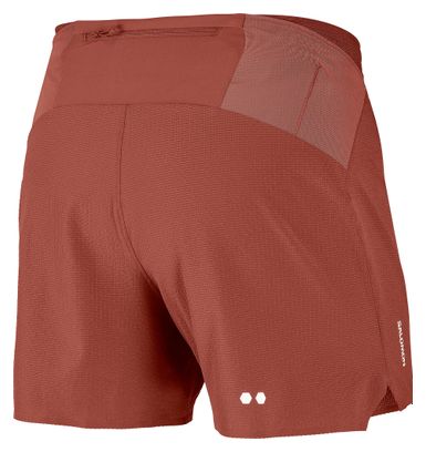 Salomon Sense Aero Stow 5-inch Shorts, Brown, Men's