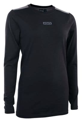 Camiseta de manga larga ION <strong>Merino</strong> para mujer Negro