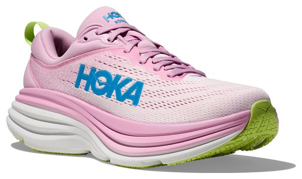 Chaussures Running Hoka Bondi 8 Rose/Bleu/Vert Femme - Produit Reconditionné