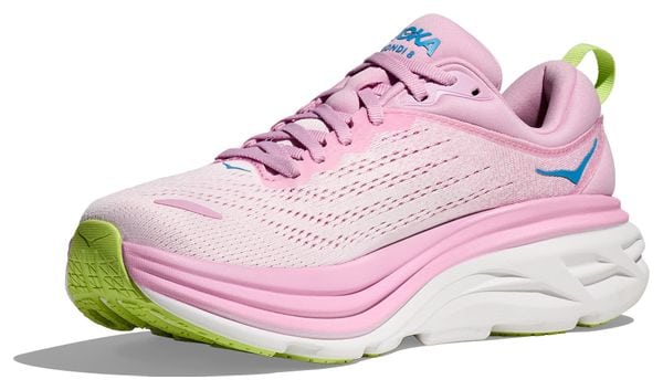 Chaussures Running Hoka Bondi 8 Rose/Bleu/Vert Femme - Produit Reconditionné