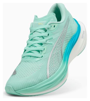 Zapatillas Puma Deviate Nitro 3 Verde/Azul Mujer