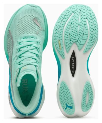 Zapatillas Puma Deviate Nitro 3 Verde/Azul Mujer