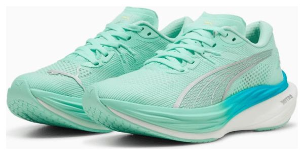 Zapatillas Puma Deviate Nitro 3 Verde/Azul Mujer