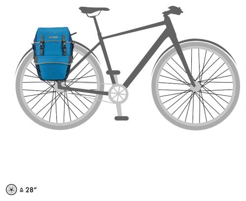 Paire de Sacoches de Porte-Bagages Ortlieb Bike-Packer Plus 42L Bleu Dusk Denim