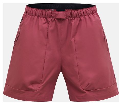 Pantalones cortos Peak Performance Outdoor Cargo rojos para mujer