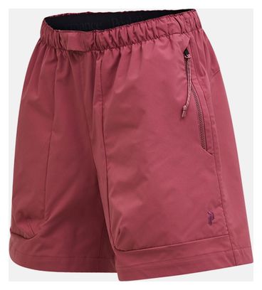 Pantalones cortos Peak Performance Outdoor Cargo rojos para mujer