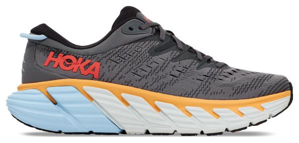 Hoka Gaviota 4 Grey Orange Running Shoes