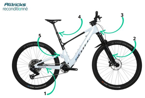 Mountain bike elettrica full suspension Scott Lumen 905 Sram S1000 TQ 50 Nm 360 Wh T.M 170/180 cm 2025 - Prodotto ricondizionato
