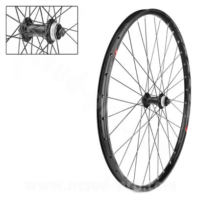 Roue vtt 27.5  av blocage jante noir mach1 klixx tub.ready.moy.shim.m3050 disque centerloc