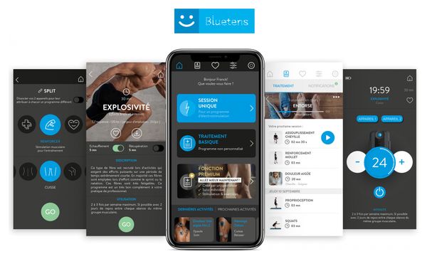 Pack BLUETENS Electrostimulateur Duo Sport + Zubehör