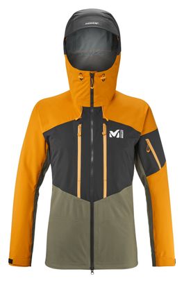 Millet M White 3L Orange/Khaki Waterproof Jacket