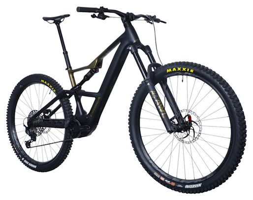 Orbea Rise LT H20 BTT eléctrica de suspensión total Shimano Deore/SLX 12S 630 Wh 29'' Negro diamante Splash Verde oliva 2025