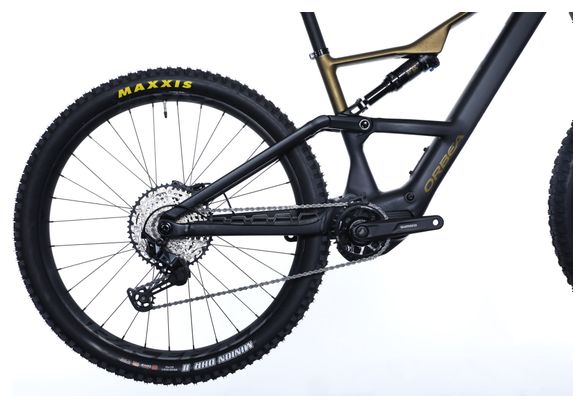 Orbea Rise LT H20 BTT eléctrica de suspensión total Shimano Deore/SLX 12S 630 Wh 29'' Negro diamante Splash Verde oliva 2025