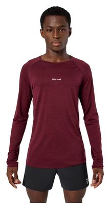 Camiseta Trail NNormal Merino 02 Burdeos para hombre