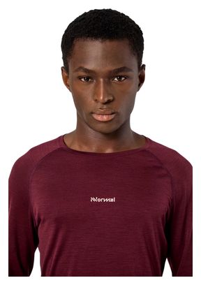 Camiseta Trail NNormal Merino 02 Burdeos para hombre